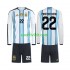 Completo da calcio Bambini Argentina Franco Mastantuono 22 World Cup Maglia Prima 2026 Manica Lunga