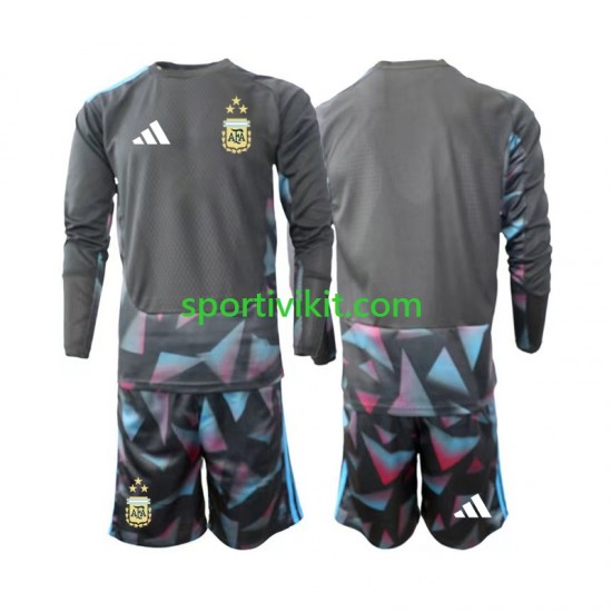 Completo da calcio Bambini Argentina Portiere World Cup Maglia Prima 2026 Manica Lunga