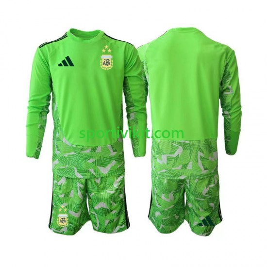 Completo da calcio Bambini Argentina Portiere World Cup Maglia Terza 2026 Manica Lunga