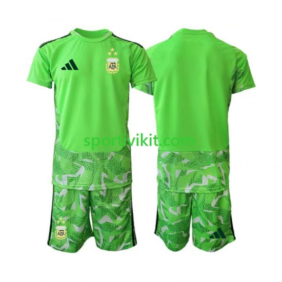 Completo da calcio Bambini Argentina Portiere World Cup Maglia Terza 2026 Manica Corta