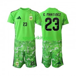 Completo da calcio Bambini Argentina Portiere Emiliano Martinez 23 World Cup Maglia Terza 2026 Manica Corta
