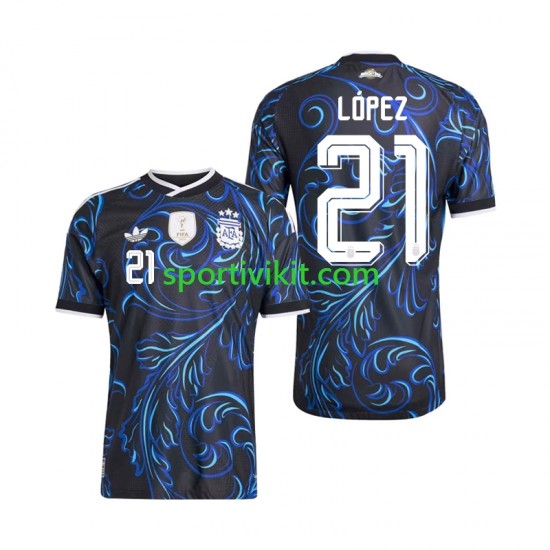 Argentina Jose Manuel Lopez 21 World Cup Uomo Maglia Seconda 2026 Manica Corta