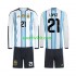 Completo da calcio Bambini Argentina Jose Manuel Lopez 21 World Cup Maglia Prima 2026 Manica Lunga