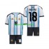 Completo da calcio Bambini Argentina Nico Paz 18 World Cup Maglia Prima 2026 Manica Corta