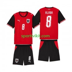 Completo da calcio Bambini Austria David Alaba 8 World Cup Maglia Prima 2026 Manica Corta