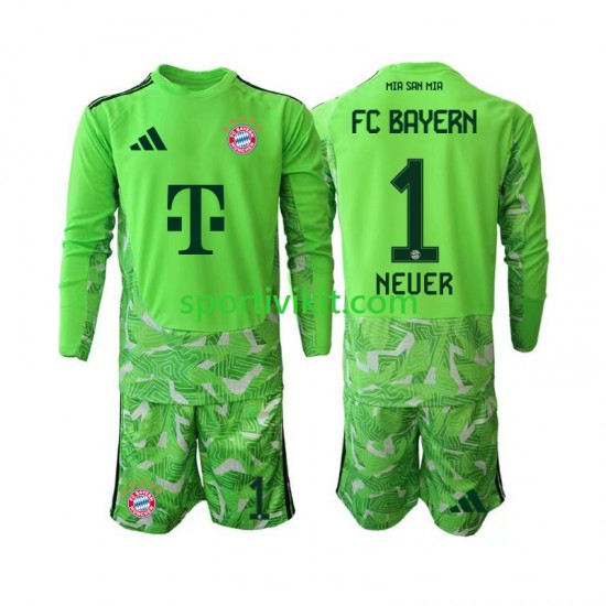 Completo da calcio Bambini FC Bayern München Portiere Manuel Neuer 1 Maglia Prima 2026-2027 Manica Lunga