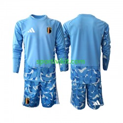 Completo da calcio Bambini Belgio Portiere World Cup Maglia Prima 2026 Manica Lunga