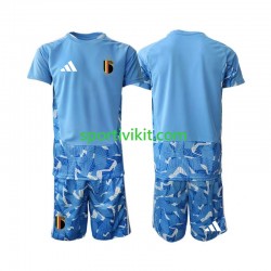 Completo da calcio Bambini Belgio Portiere World Cup Maglia Prima 2026 Manica Corta
