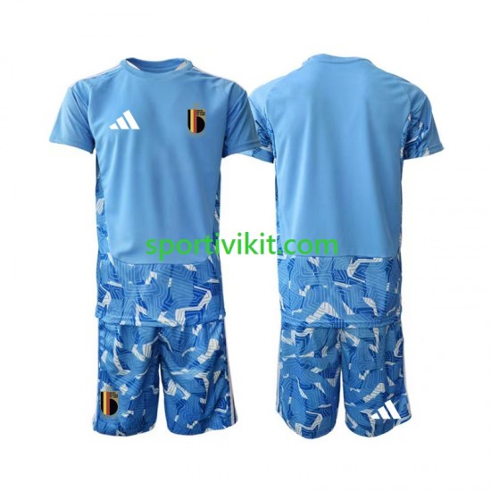 Completo da calcio Bambini Belgio Portiere World Cup Maglia Prima 2026 Manica Corta