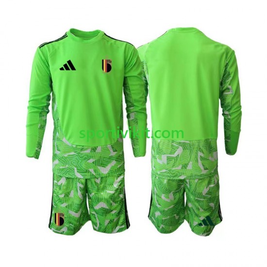 Completo da calcio Bambini Belgio Portiere World Cup Maglia Terza 2026 Manica Lunga
