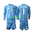 Completo da calcio Bambini Belgio Portiere Thibaut Courtois 1 World Cup Maglia Prima 2026 Manica Lunga