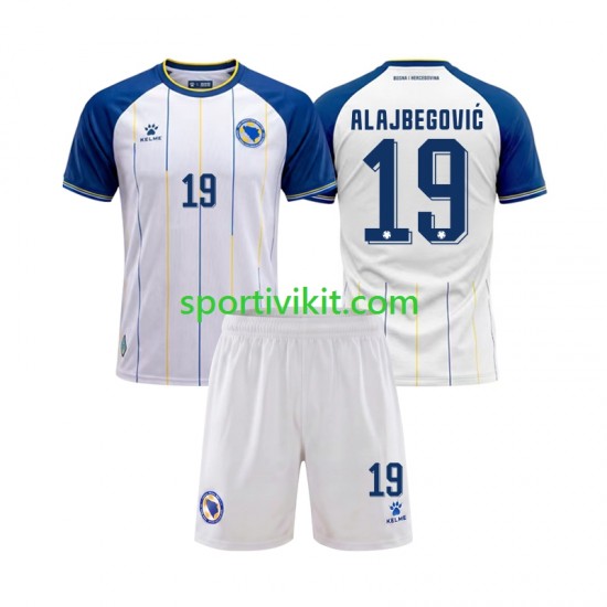 Completo da calcio Bambini Bosnia Herzegovina Kerim Alajbegovic 19 World Cup Maglia Seconda 2026 Manica Corta