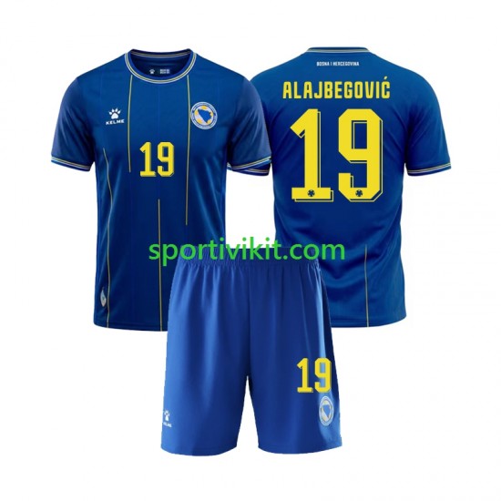 Completo da calcio Bambini Bosnia Herzegovina Kerim Alajbegovic 19 World Cup Maglia Prima 2026 Manica Corta