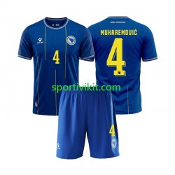 Completo da calcio Bambini Bosnia Herzegovina Tarik Muharemovic 4 World Cup Maglia Prima 2026 Manica Corta