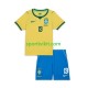 Completo da calcio Bambini Brasile Endrick 19 World Cup Maglia Prima 2026 Manica Corta
