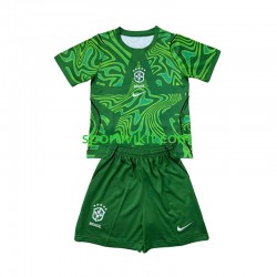 Completo da calcio Bambini Brasile Portiere World Cup Maglia Seconda 2026 Manica Corta