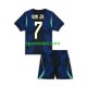 Completo da calcio Bambini Brasile Vinicius Junior 7 World Cup Maglia Seconda 2026 Manica Corta