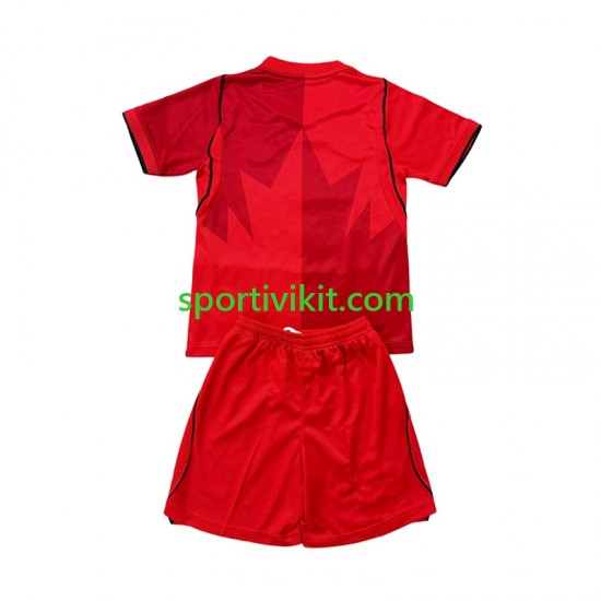 Completo da calcio Bambini Canada World Cup Maglia Prima 2026 Manica Corta