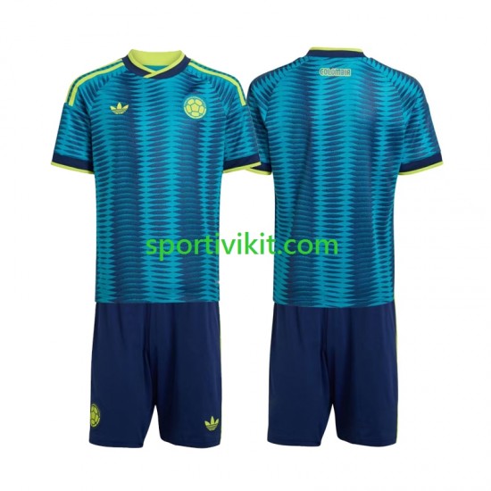 Completo da calcio Bambini Colombia World Cup Maglia Seconda 2026 Manica Corta