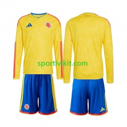 Completo da calcio Bambini Colombia World Cup Maglia Prima 2026 Manica Lunga