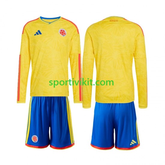 Completo da calcio Bambini Colombia World Cup Maglia Prima 2026 Manica Lunga