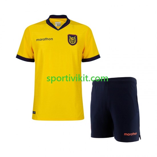 Completo da calcio Bambini Ecuador World Cup Maglia Prima 2026 Manica Corta