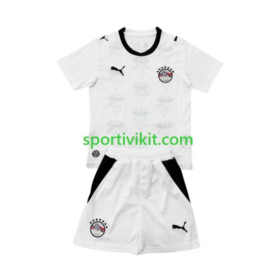 Completo da calcio Bambini Egitto World Cup Maglia Seconda 2026 Manica Corta