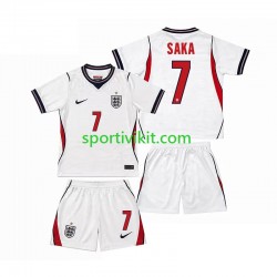 Completo da calcio Bambini Inghilterra Bukayo Saka 7 World Cup Maglia Prima 2026 Manica Corta