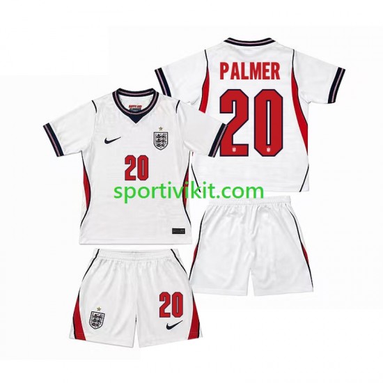 Completo da calcio Bambini Inghilterra Cole Palmer 20 World Cup Maglia Prima 2026 Manica Corta
