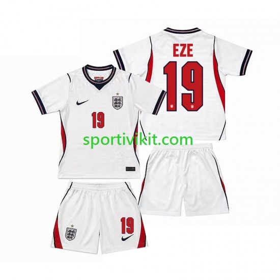 Completo da calcio Bambini Inghilterra Eberechi Eze 19 World Cup Maglia Prima 2026 Manica Corta