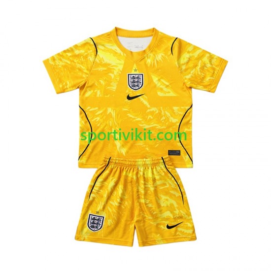 Completo da calcio Bambini Inghilterra Portiere World Cup Maglia Quarto 2026 Manica Corta