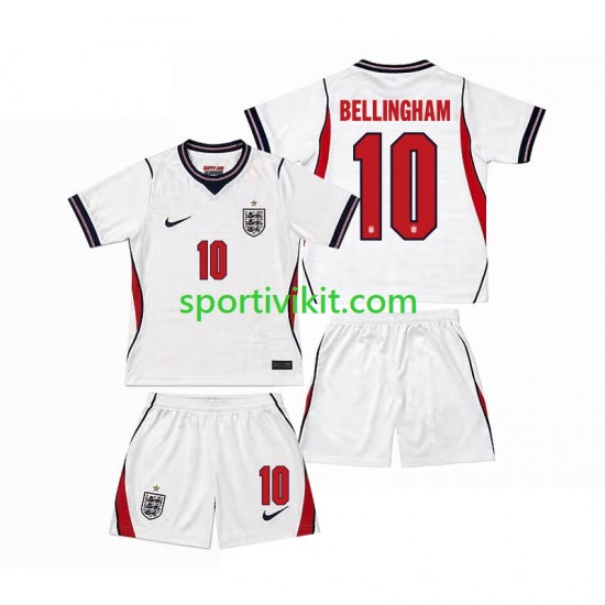 Completo da calcio Bambini Inghilterra Jude Bellingham 10 World Cup Maglia Prima 2026 Manica Corta
