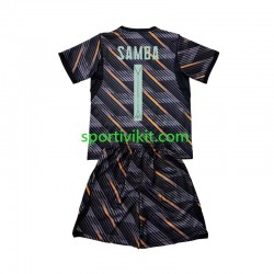 Completo da calcio Bambini Francia Portiere Brice Samba 1 World Cup Maglia Prima 2026 Manica Corta