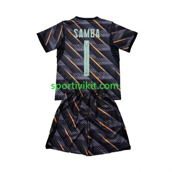 Completo da calcio Bambini Francia Portiere Brice Samba 1 World Cup Maglia Prima 2026 Manica Corta