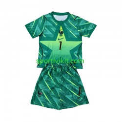 Completo da calcio Bambini Francia Portiere Brice Samba 1 World Cup Maglia Terza 2026 Manica Corta