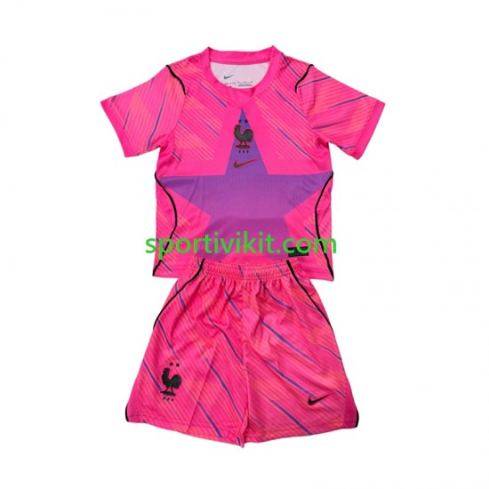 Completo da calcio Bambini Francia Portiere World Cup Maglia Seconda 2026 Manica Corta