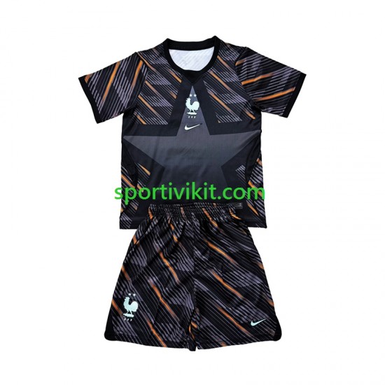 Completo da calcio Bambini Francia Portiere World Cup Maglia Prima 2026 Manica Corta