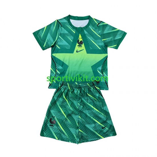 Completo da calcio Bambini Francia Portiere World Cup Maglia Terza 2026 Manica Corta