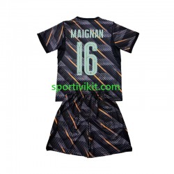 Completo da calcio Bambini Francia Portiere Mike Maignan 16 World Cup Maglia Prima 2026 Manica Corta