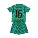 Completo da calcio Bambini Francia Portiere Mike Maignan 16 World Cup Maglia Terza 2026 Manica Corta