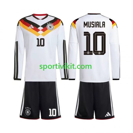 Completo da calcio Bambini Germania Jamal Musiala 10 World Cup Maglia Prima 2026 Manica Lunga