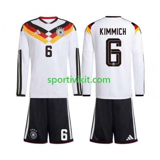 Completo da calcio Bambini Germania Joshua Kimmich 6 World Cup Maglia Prima 2026 Manica Lunga