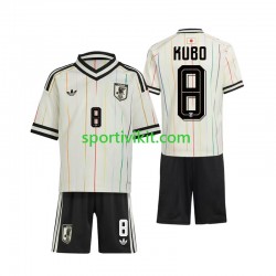 Completo da calcio Bambini Giappone Kubo 8 World Cup Maglia Seconda 2026 Manica Corta
