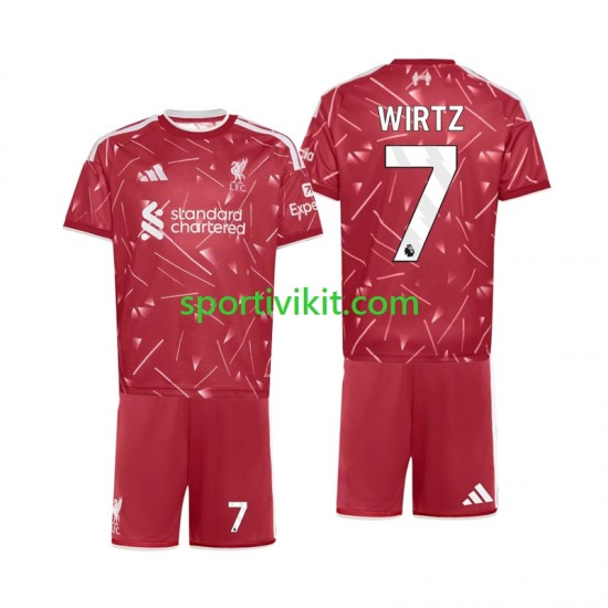 Completo da calcio Bambini Liverpool Florian Wirtz 7 Maglia Prima 2026-2027 Manica Corta
