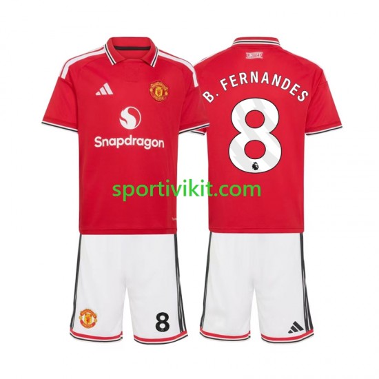 Completo da calcio Bambini Manchester United Bruno Fernandes 8 Maglia Prima 2026-2027 Manica Corta