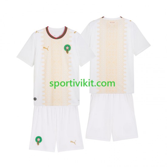 Completo da calcio Bambini Marocco Maglia Seconda 2026 Manica Corta