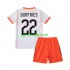 Completo da calcio Bambini Paesi Bassi Denzel Dumfries 22 World Cup Maglia Seconda 2026 Manica Corta