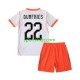 Completo da calcio Bambini Paesi Bassi Denzel Dumfries 22 World Cup Maglia Seconda 2026 Manica Corta