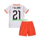 Completo da calcio Bambini Paesi Bassi Frenkie de Jong 21 World Cup Maglia Seconda 2026 Manica Corta