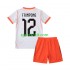 Completo da calcio Bambini Paesi Bassi Jeremie Frimpong 12 World Cup Maglia Seconda 2026 Manica Corta